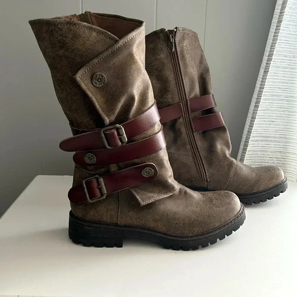 Blowfish Shoes - Blowfish Malibu Rider Midcalf Boots Size 7.5
